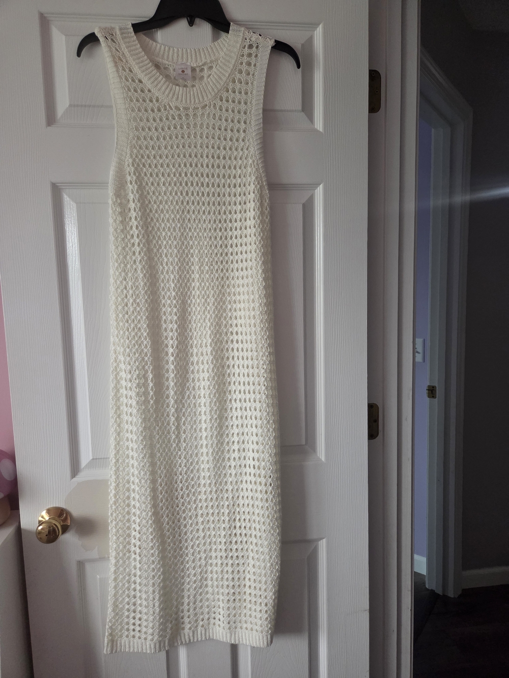 Shade & Shore Cream Crochet Knit Coverup Size XL NWOT
